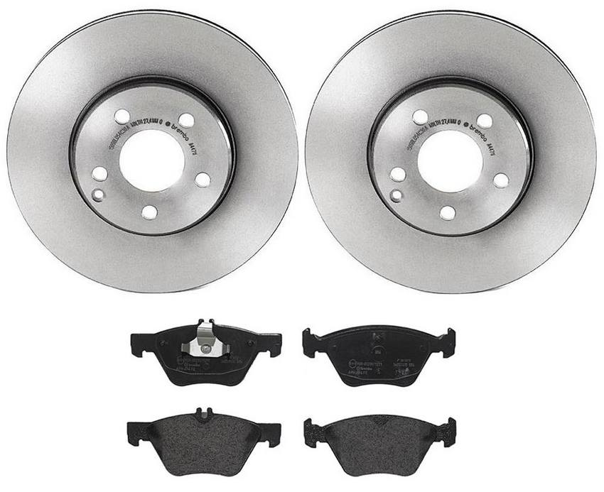 Brembo Brake Pads and Rotors Kit - Front (304mm) (Low-Met)